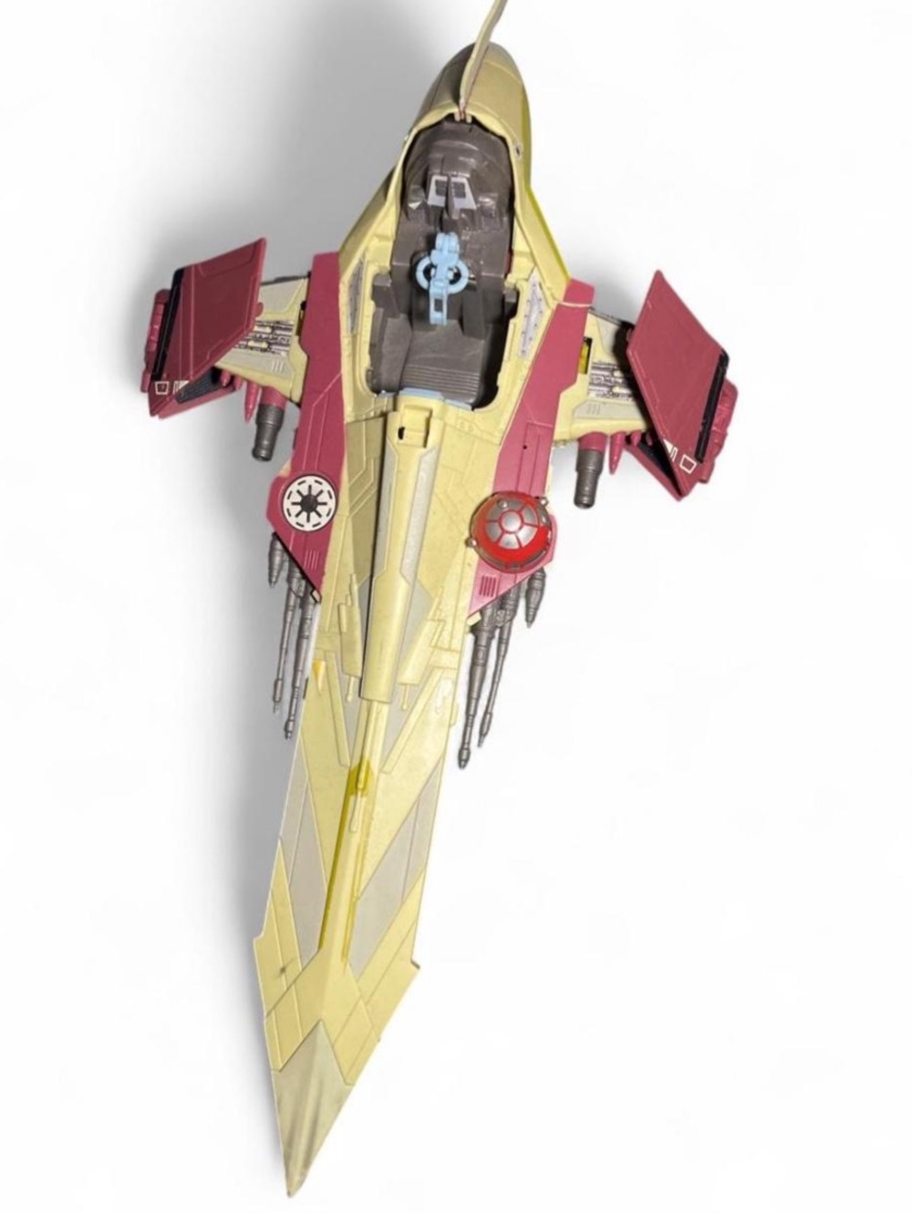 Star Wars Yellow and Burgundy Jedi Starfighter Vehicle